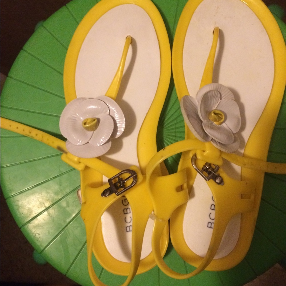 BCBGirls jelly flower thong sandals